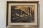 Gekleurde ets West Vlaanderen, Antiek en Kunst, Kunst | Etsen en Gravures, Ophalen of Verzenden
