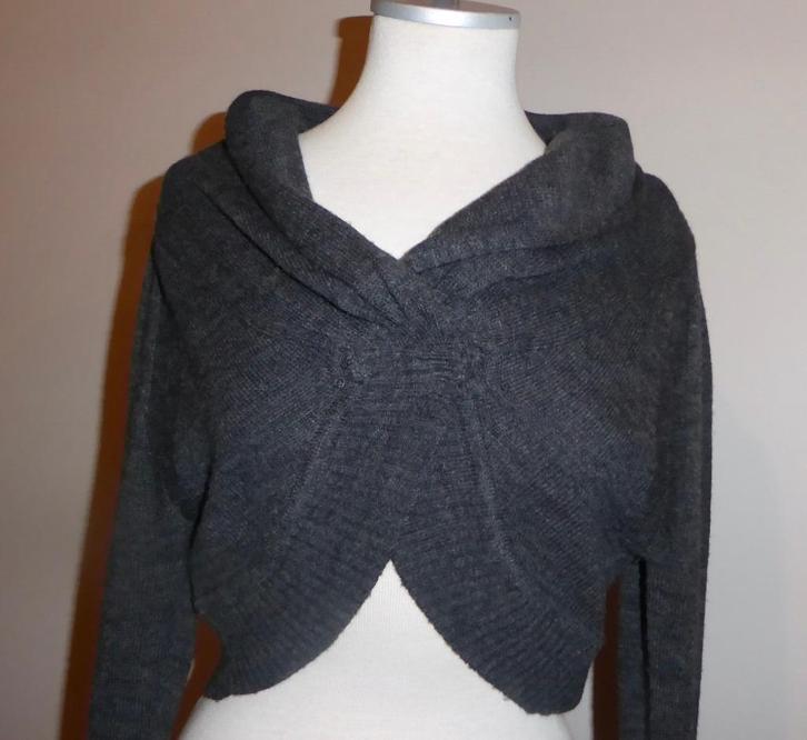 Grijze bolero gilet " Bel & Bo " medium, Kleding | Dames, Truien en Vesten, Zo goed als nieuw, Ophalen of Verzenden