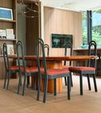 6 vintage italiaanse design stoelen, Huis en Inrichting, Stoelen, Ophalen, Metaal, Italian design