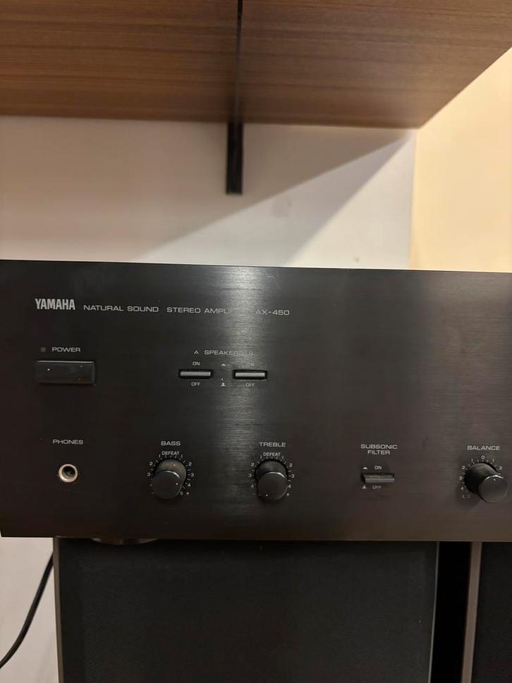 Yamaha stereo versterker AX-450, Audio, Tv en Foto, Versterkers en Ontvangers, Zo goed als nieuw, Stereo, 120 watt of meer, Yamaha