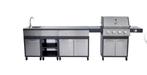 Gasbarbecue met buitenkeuken en kraan, Ophalen, Zo goed als nieuw, Gas, Vrijstaand
