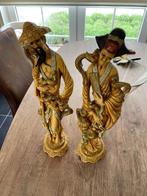 2 Chinese beeldjes imitatie ivoor., Comme neuf, Humain, Enlèvement