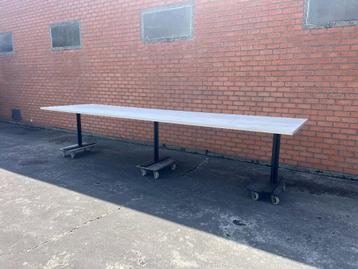 Massieve eiken eettafel – 400 x 110 cm, Huis en Inrichting, Ophalen, 100 tot 150 cm, Vijf personen of meer, Modern