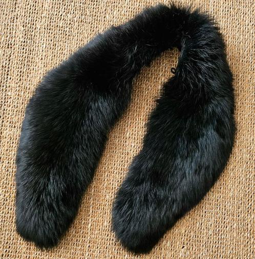 Te koop een zwarte vos kraag, Kleding | Dames, Jassen | Winter, Ophalen