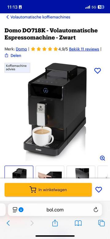 Expressomachine Domo 718k ( als nieuw) beschikbaar voor biedingen