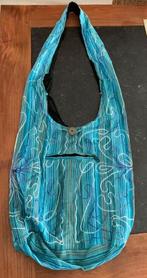 Turquoise cross-over tasje in stof, Handtassen en Accessoires, Tassen | Damestassen, Ophalen of Verzenden, Zo goed als nieuw