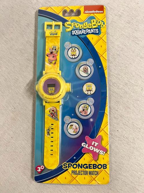 SpongeBob SquarePants horloge Nickelodeon + Glow projector, Handtassen en Accessoires, Horloges | Kinderen, Nieuw, Jongen of Meisje