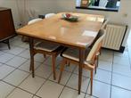 Retro tafel + 4 retro stoelen, Antiek en Kunst, Ophalen
