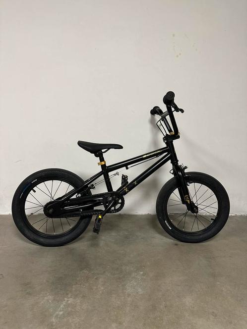 Zwarte S’cool Kinderfiets 16inch, Fietsen en Brommers, Fietsen | Crossfietsen en BMX, Zo goed als nieuw, 16 tot 20 inch, Ophalen