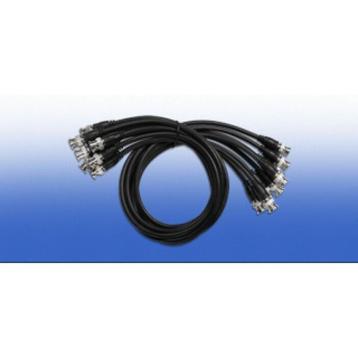 Pack of 8 BNC RG59/U Coax jumper cables, 60 cm (2ft), 75 Ohm