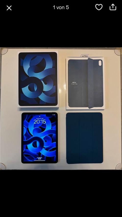 iPad Air 5e génération, Computers en Software, Apple iPads, Zo goed als nieuw, Blauw, Ophalen