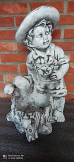 garçon avec un arrosoir en béton, Jardin & Terrasse, Statues de jardin, Homme, Enlèvement, Béton, Neuf