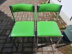 Chaises chromées vertes année 70, Ophalen of Verzenden, Gebruikt