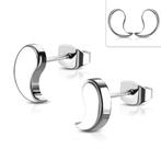 Oorbellen weglatingstekens in chirurgisch staal, Handtassen en Accessoires, Oorbellen, Overige materialen, Nieuw, Ophalen of Verzenden