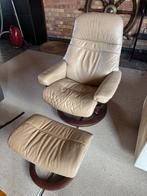 Stressless relaxfauteuil met voetsteun, Huis en Inrichting, Ophalen, Gebruikt, Minder dan 75 cm, Leer