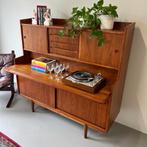 - Vintage highboard, Deens (uitschuifbaar blad) -, Ophalen of Verzenden