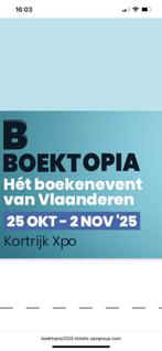 Boektopia weekticket, Tickets en Kaartjes