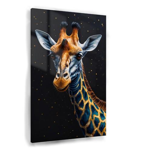 Majestueuze Giraffe onder een Sterrenhemel Glasschilderij 1, Huis en Inrichting, Woonaccessoires | Schilderijen, Tekeningen en Foto's