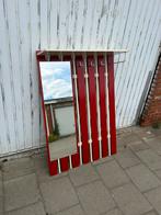Vintage wandkapstok met spiegel en hoedenrek, 100 tot 150 cm, Zo goed als nieuw, Hout, Ophalen
