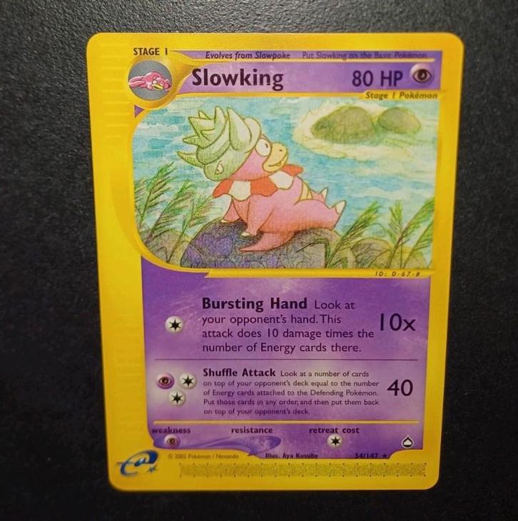 Wotc era: slowking 34/147 non-holo Aquapolis, Hobby en Vrije tijd, Verzamelkaartspellen | Pokémon, Zo goed als nieuw, Ophalen of Verzenden