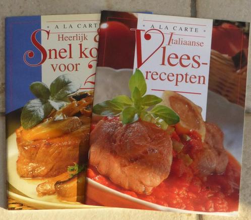 Kookboeken - Italiaanse Vleesrecepten & heerlijk&snel koken, Livres, Livres de cuisine, Comme neuf, Entrées et Soupes, Plat principal