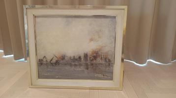 Zicht op de Antwerpse Haven - Francine Kerckx - 1976 beschikbaar voor biedingen