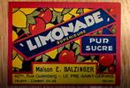 Balzinger Limonade Supérieure Etiquette ancienne - Label 131, Enlèvement ou Envoi, Autres types
