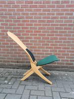 Vintage houten opvouwbaar relax stoel, Ophalen, Gebruikt, Verstelbaar