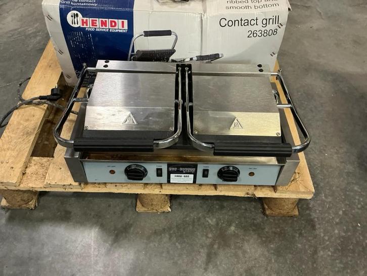 Contactgrill - dubbele versie - RVS - H 21 X 37 X 57 CM, Zakelijke goederen, Horeca | Keukenapparatuur, Fornuis, Frituur en Grillen