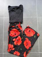 Nouveau pantalon à imprimé floral, Taille 36 (S), Noir, Porté, Jacqueline de Yong