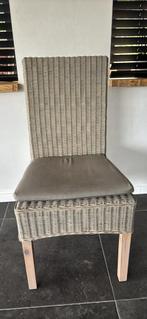 6 stoelen riet met zitkussen, Ophalen, Zo goed als nieuw