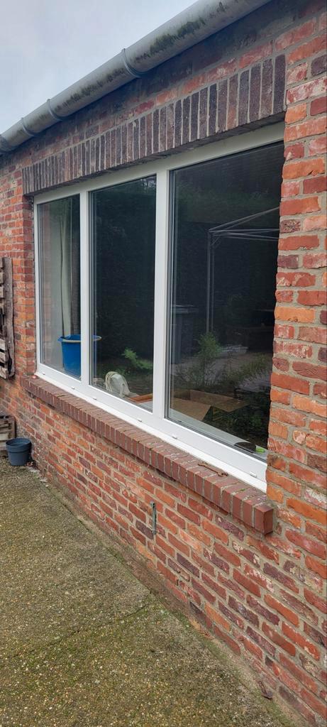 fenêtres à double vitrage blanches, Bricolage & Construction, Vitres, Châssis & Fenêtres, Utilisé, Enlèvement