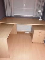 Bureau op wieltjes met ladenkast en bureaulamp, Ophalen, Met wielen, Zo goed als nieuw, Bureau