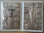 Antiek icoon zilveren icoon icoontje kruiswegstaties 1930, Ophalen of Verzenden
