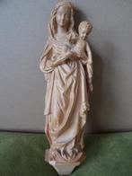 Mariabeeld houten Mariabeeld wandbeeld houtsnijwerk 28cm, Ophalen of Verzenden
