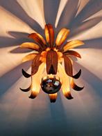 Italiaanse plafondlamp in goudkleurig metaal, 1960-70, Ophalen of Verzenden