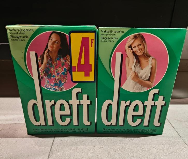 2 Vintage Dreft wasdozen 1970s retro – VOL & ongeopend!, Verzamelen, Retro, Ophalen