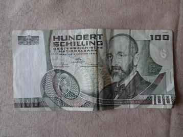 Bankbiljet - Oostenrijk - 100 schillings beschikbaar voor biedingen