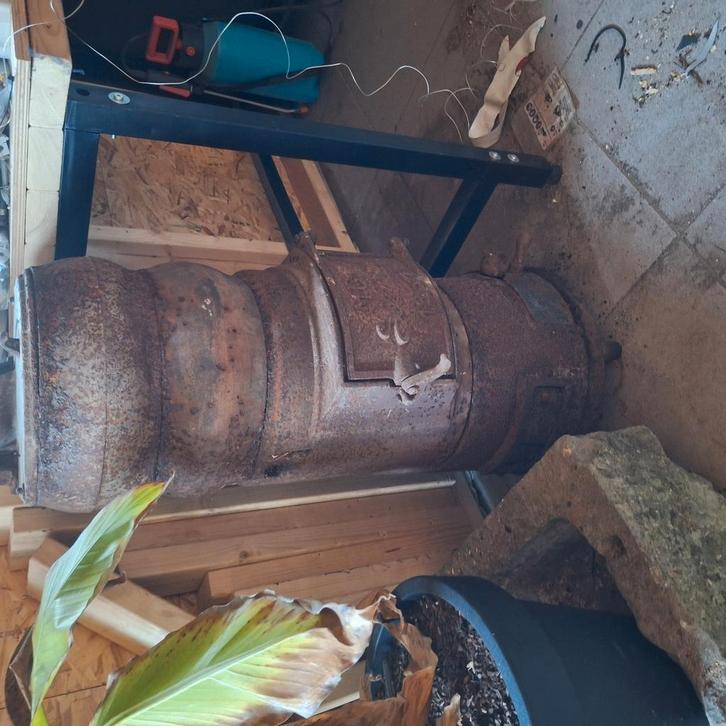 Duveltje hout en kolenkachtje, Huis en Inrichting, Kachels, Zo goed als nieuw, Hout, Ophalen