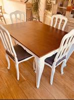 Eettafel en 6 stoelen, Huis en Inrichting, Tafels | Eettafels, Ophalen, Gebruikt, Vier personen, Rechthoekig
