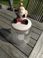 Geribbelde glazen pot met luchtdicht deksel - H 11 cm, Ophalen, Glas