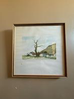 Litho Dirk baksteen het strooien dak in mol, Antiek en Kunst, Kunst | Litho's en Zeefdrukken, Ophalen of Verzenden