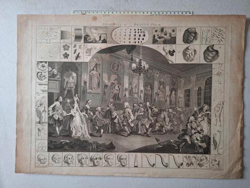 ets Analysis of Beauty naar William Hogarth gegraveerd Cook, Antiek en Kunst, Kunst | Etsen en Gravures, Ophalen of Verzenden