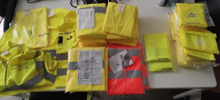 50x Gele Hesjes Gilet Jaunes Hi-Viz Wear, Kleding | Heren, Truien en Vesten, Nieuw, Maat 52/54 (L), Geel, Ophalen of Verzenden