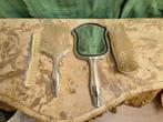 Vintage verzilverd borstelset met bijhorend handspiegeltje, Ophalen