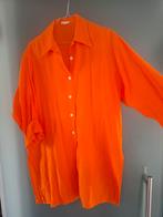 Olivier Strelli S oranje lang linnen hemd, Kleding | Dames, Blouses en Tunieken, Olivier strelli, Zo goed als nieuw, Maat 36 (S)
