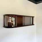 Christina, subtiele hangvitrine met geslepen latten, Huis en Inrichting, Keuken | Keukenelementen, 100 tot 150 cm, Bruin, Ophalen of Verzenden