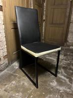 6 chaises de salle à manger, Maison & Meubles, Enlèvement, Modern, Cuir, Noir