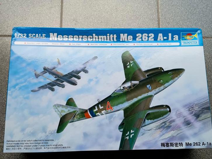 Trumpeter 1/32 Me 262 A-1a, Hobby en Vrije tijd, Modelbouw | Vliegtuigen en Helikopters, Nieuw, Ophalen of Verzenden
