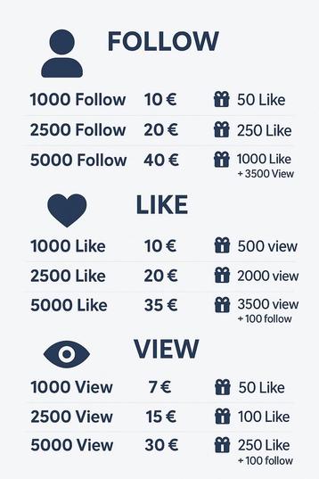 Follow/Like/View  Instagram/Tik Tok/ Faceboek/ Telegram beschikbaar voor biedingen